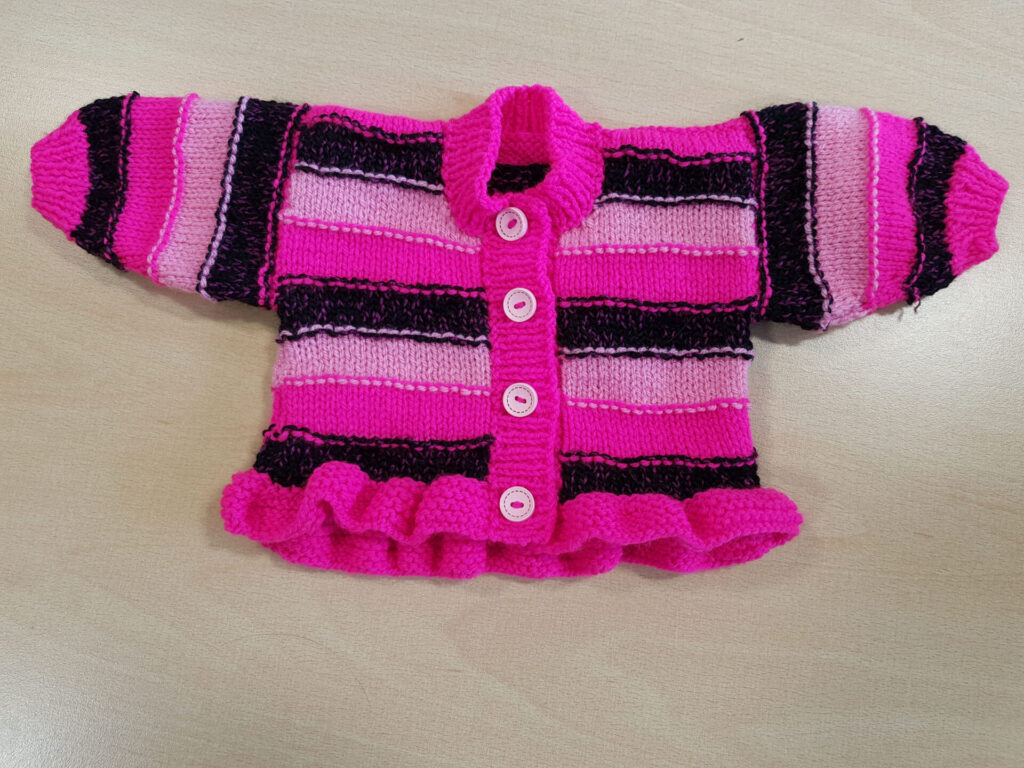 knitted child's cardigan