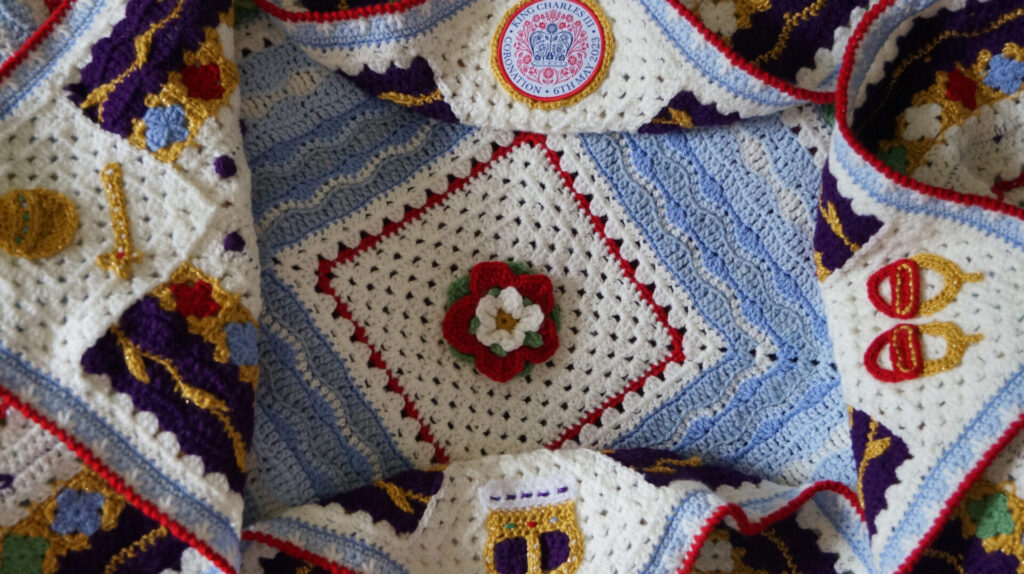 Crochet coronation blanket