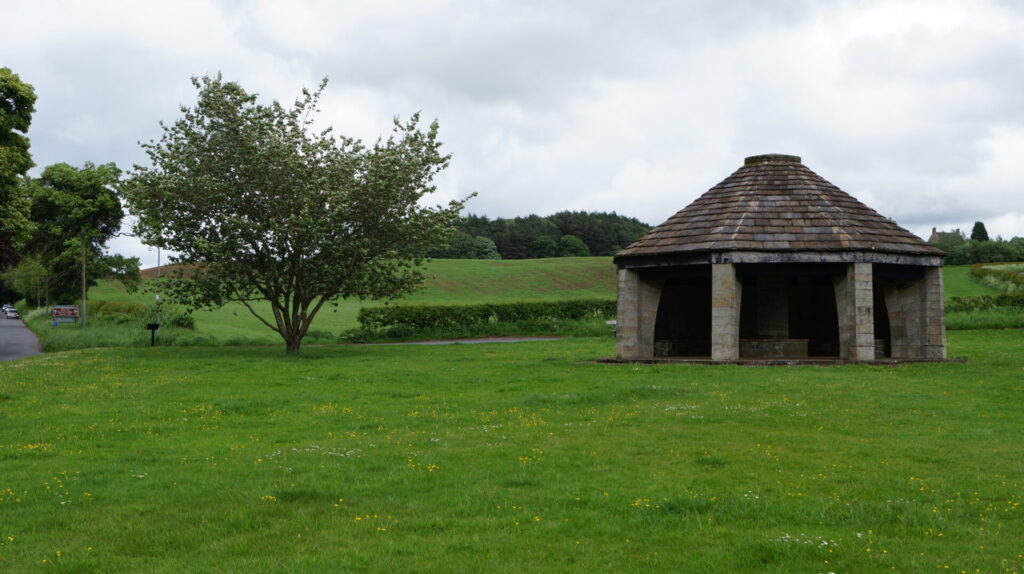 Shelter and start of Hadrian's Wall Train at Brampton