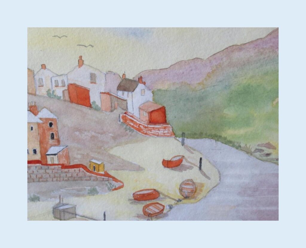 fishing village scene
