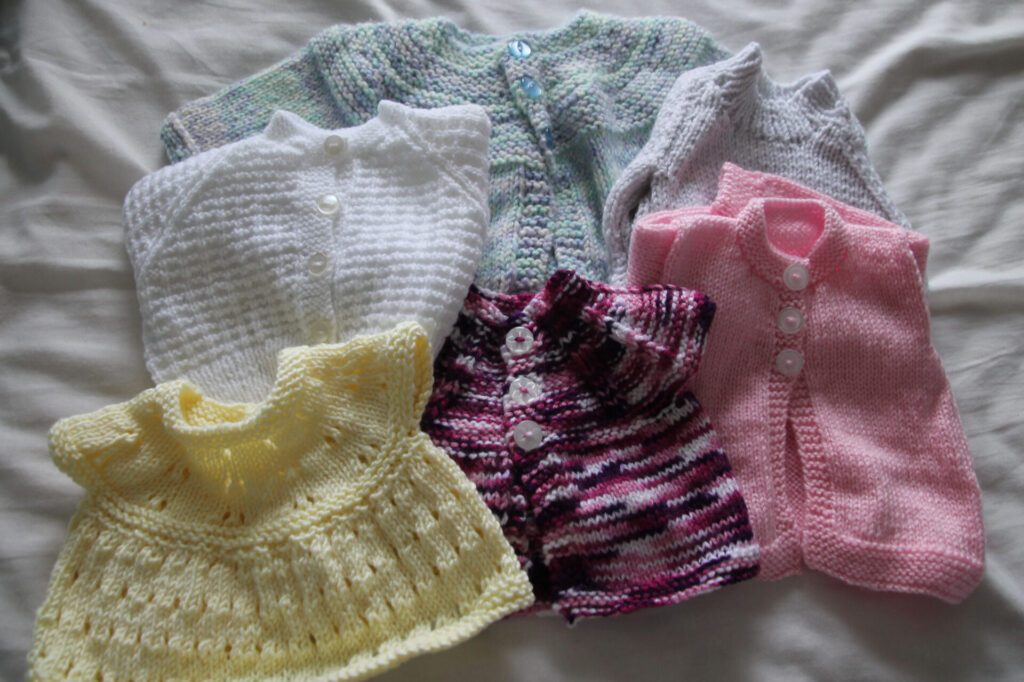 knitted jumpers and cardigans