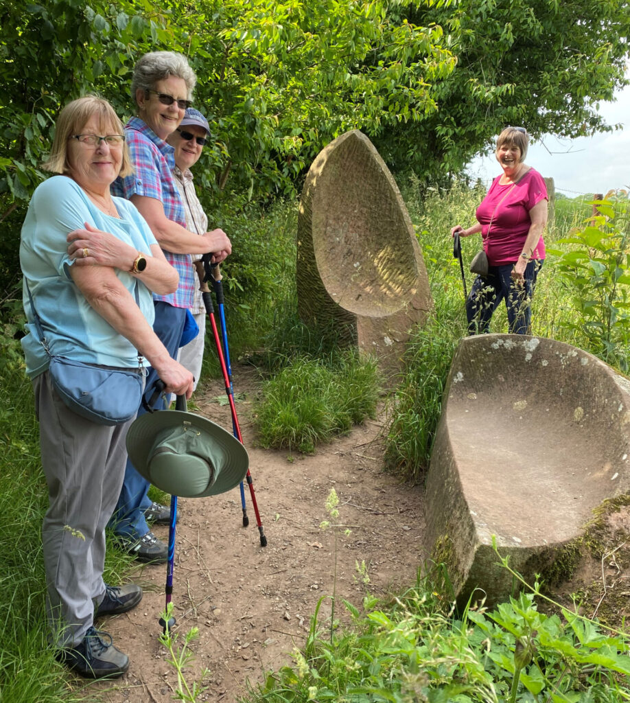 Members at the Eden Benchmar Sculture "South Rising"