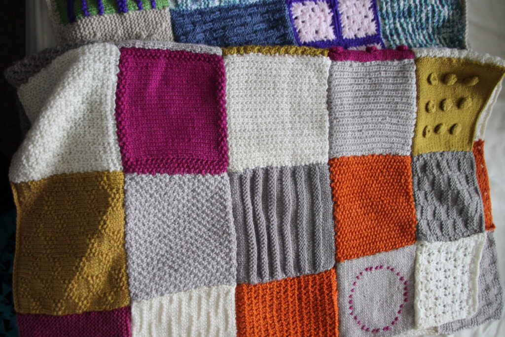 knitted lap quilt