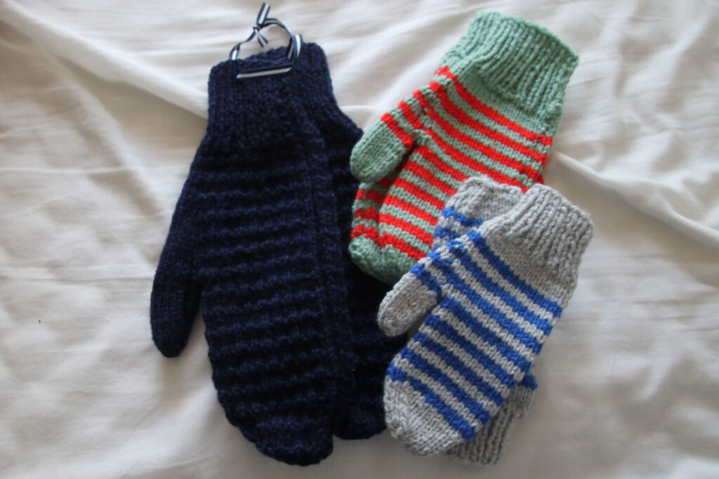 knitted mittens