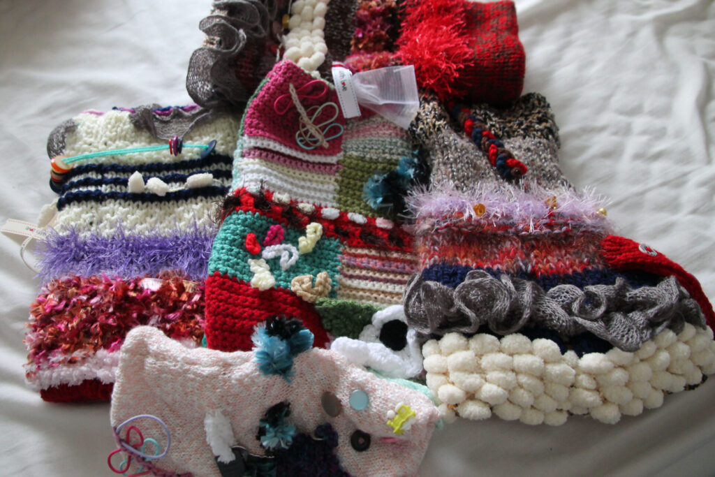 a variety of twiddle muffs