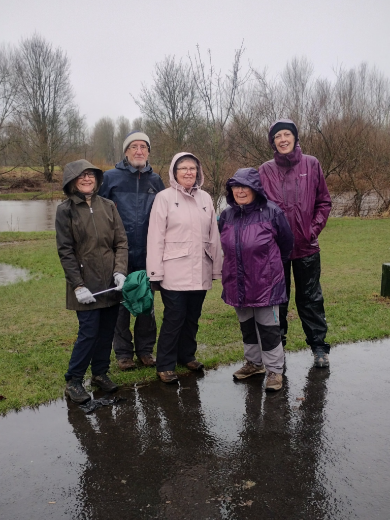 Walkers in the rain