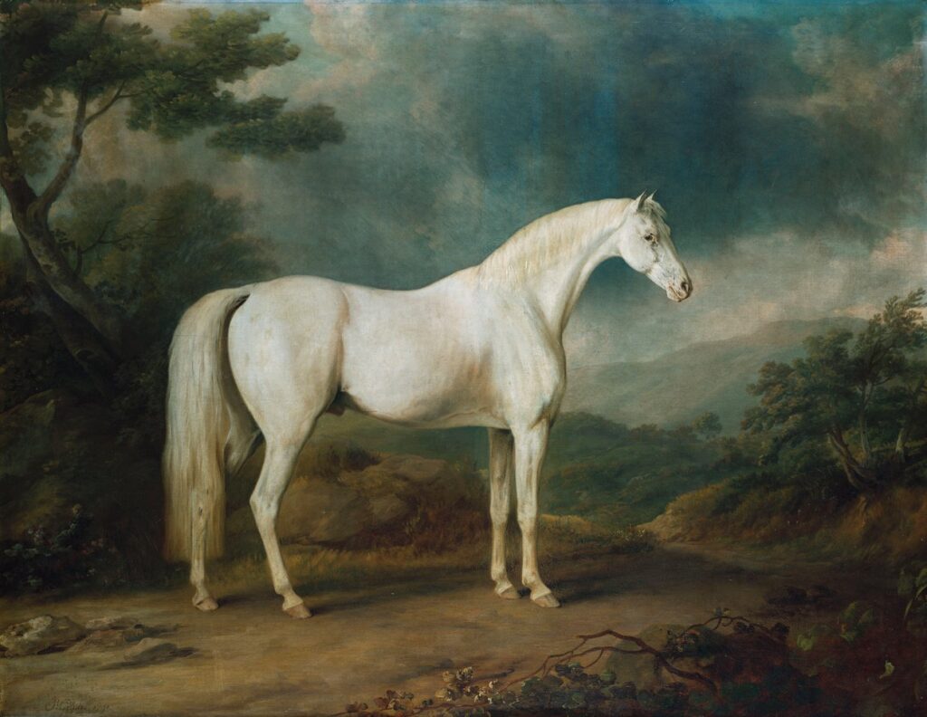 Painting A White Horse in a Landscape by Sawrey Gilpin